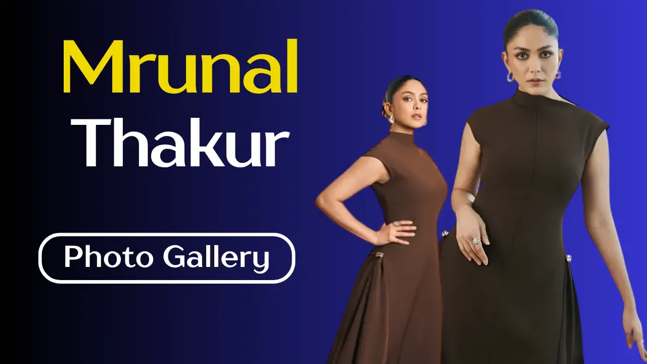Photo Gallery: Mrunal Thakur Exudes Elegance in a Brown Dress