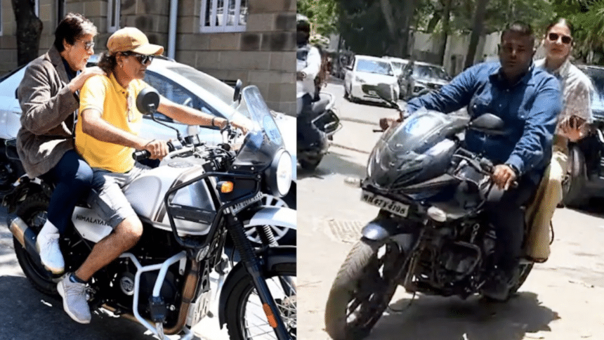Mumbai Police Fines Bike Riders for Not Wearing Helmets While Offering Lift to Amitabh Bachchan and Anushka Sharma!