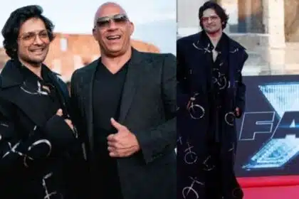 Ali Fazal reunites with Vin Diesel at Fast X premiere in Rome, posing against the iconic Colosseum