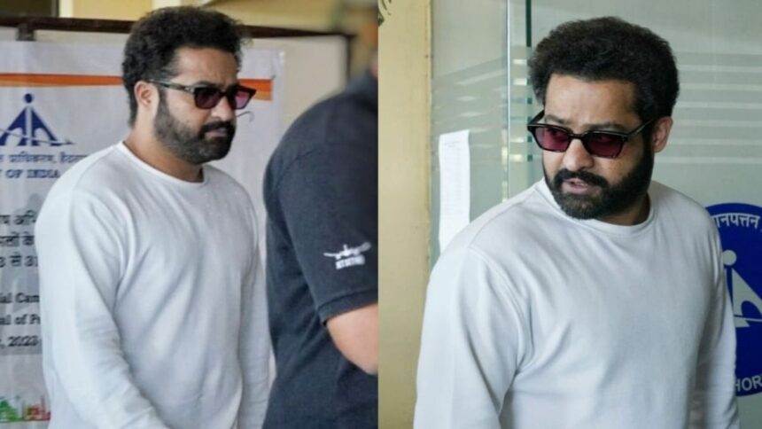 Jr NTR Spotted at Hyderabad Airport for Next Schedule