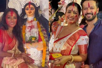 Stars Embrace Tradition: Sindoor Khela at Durga Puja Finale