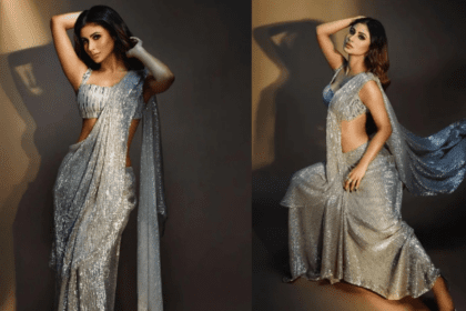 Be DIWALI Ready! Mouni Roy's SHIMMERING Silver Sequin Saree Look!