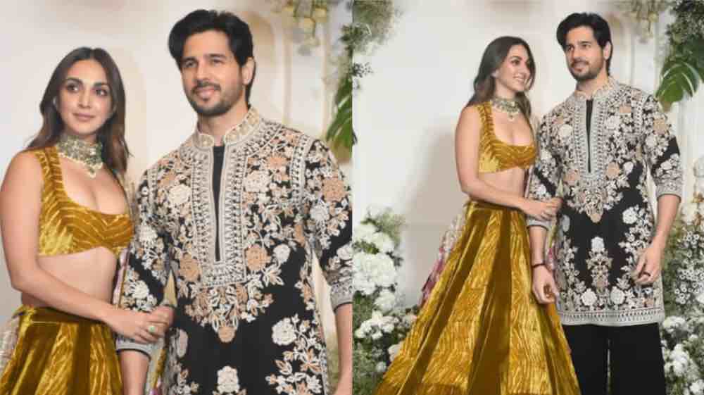 Kiara Advani Oozes Wedding Vibes In Velvet Mustard Yellow Lehenga With Choker