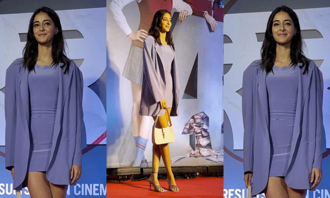Ananya Panday’s Lilac Dress And Curiously Large Coat Combo Is Ideal Decision For BFF’s Party!