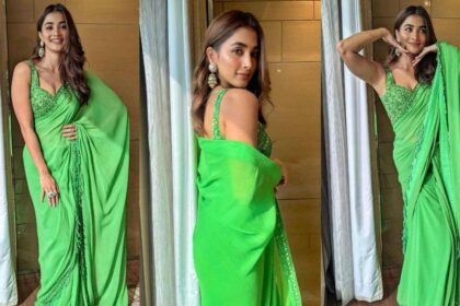 Pooja Hegde Spells Green Enchantment In Saree; Demonstrating Why Jhumkas Are A Definitive Style Sidekick