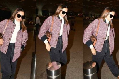 Deepika Padukone Says Something By Layering Her Air Terminal Fit With Rs. 4.15 Lacs Red Coat