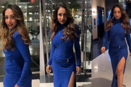 Malaika Arora Is A Sensation In Cobalt Blue Body-Embracing Outfit With Fun Open Hair
