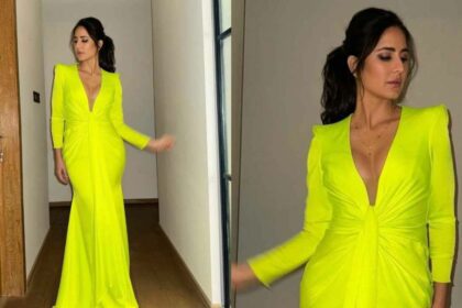 Katrina Kaif Shines in Neon Elegance at Prominent Bollywood Event