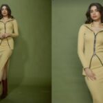 Khushi Kapoor Blends Road With Winter Wear In Full Sleeved Zipper Coat, Thigh-High Cut Skirt, And Boots