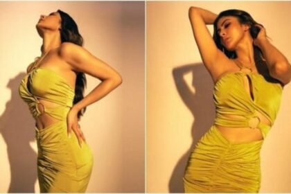 Mouni Roy Is A Fabulous Diva As She Models For New Pics In A Cut-out Dress.
