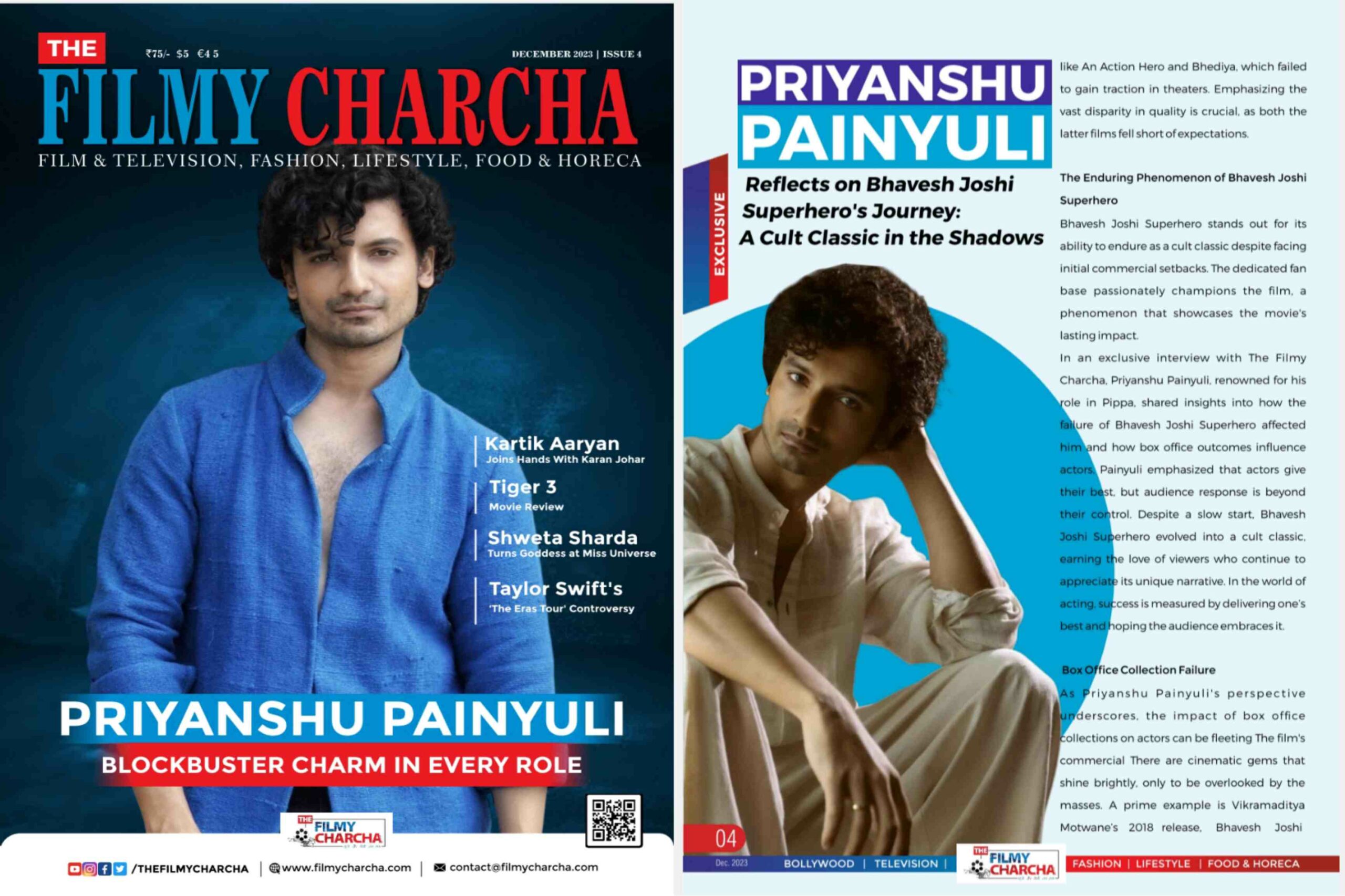 December-2023 E-Magazine The Filmy Charcha Featuring Priyanshu Painyuli