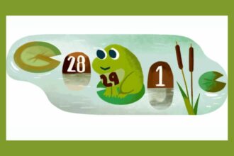 Leap Day 2024: Google released an innovative doodle featuring a leaping frog splashing in water