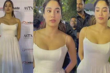 Janhvi Kapoor’s White Girdle Dress With Pink Calfskin Siphons