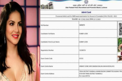 Controversy Surrounds UP Constable Exam 2024 as Sunny Leone's Name Appears on Admit Card