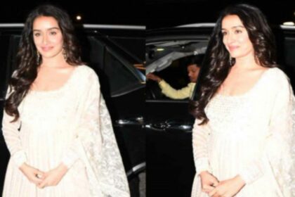 Shraddha Kapoor’s White Anarkali Suit With Flower Weaved Dupatta Demonstrates That Simplicity Generally Takes The Crown