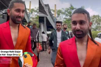 “Yeh Orange nahi Gajar Hai” says Orry describing his phone case Orry was spotted outside the sets of Dance Plus Pro set