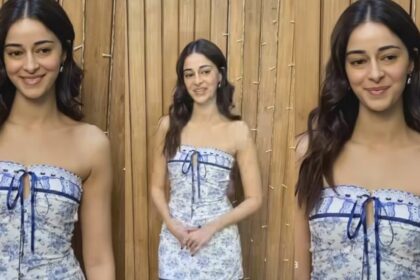 Ananya Panday’s White, Corseted Silhouette, Strapless Floral Minidress, Priced At Rs 24,800, Is An Artistic Creation.