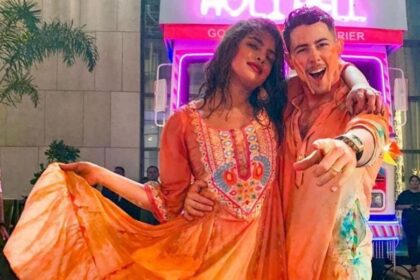 Priyanka Chopra Joins Nick Jonas for Colorful Holi Celebration in Noida