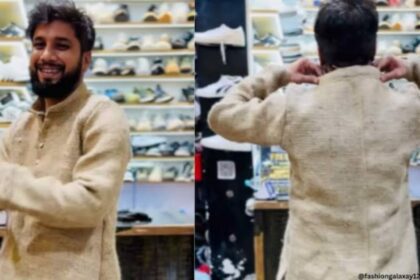 This man's Kurta set that he made from a sack bag is going viral in the fashion world.