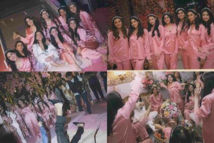 Janhvi Kapoor Shares Exclusives from Radhika Merchant’s Pink Themed Bridal Pyjama Party