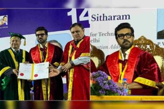Ram Charan Honorary degree Vels Institute of Science, Technology & Advanced Studies (VISTAS) . Doctorate Chennai