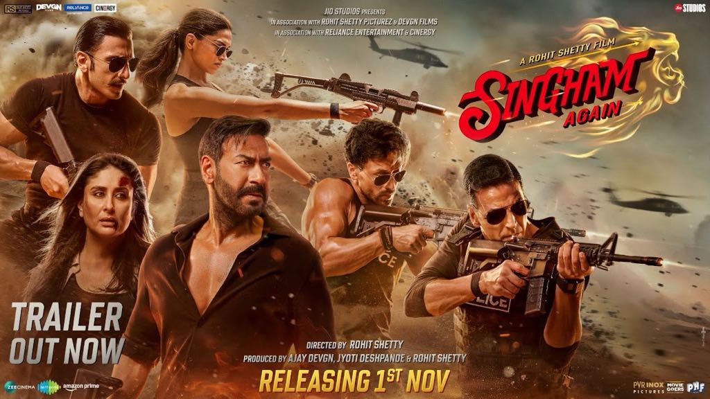 Singham Again Creates A Record As The Longest Trailer In Hindi Film Industry
